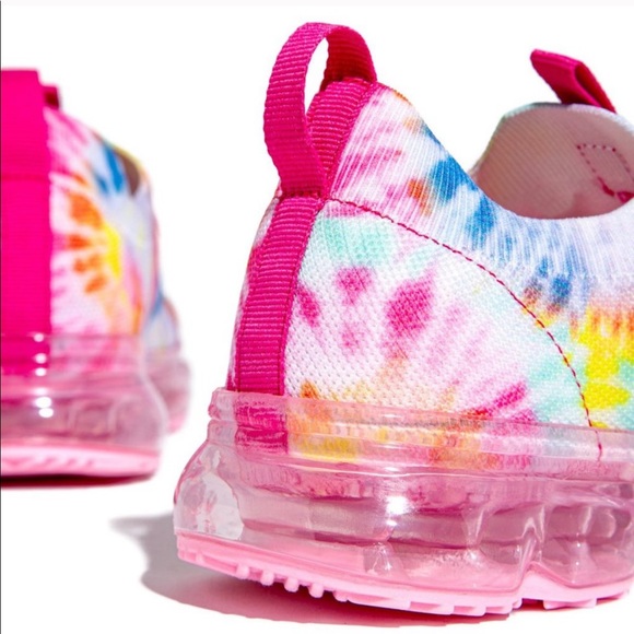 Pink Tie Die FlyKnit Air Bubble Slip On Sneaker - Picture 3 of 8